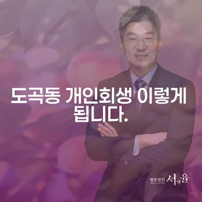 도곡동 개인회생 이렇게 됩니다.