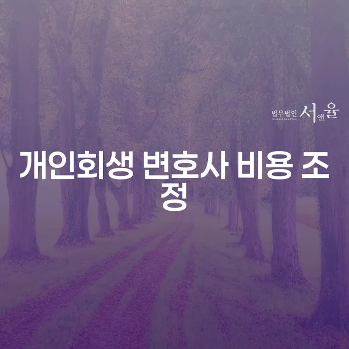 개인회생 변호사 비용 조정, 어떻게 해야 할까요?